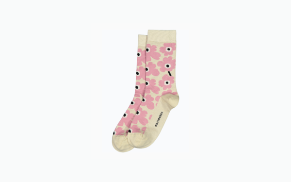 Hieta Unikko sokken Roze Beige (Marimekko)
