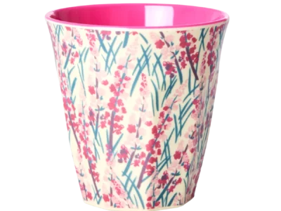 Melamine beker met floral field print - rice - huiszwaluw home