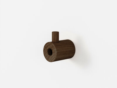 houten wandhaak smoked eik - wall hook smoked oak - Moebe -Huiszwaluw