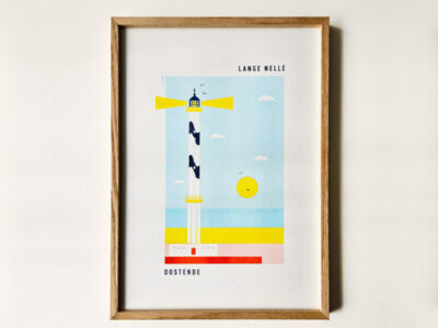 Poster Vuurtoren Oostende – Lange Nelle – A3 - huiszwaluw home